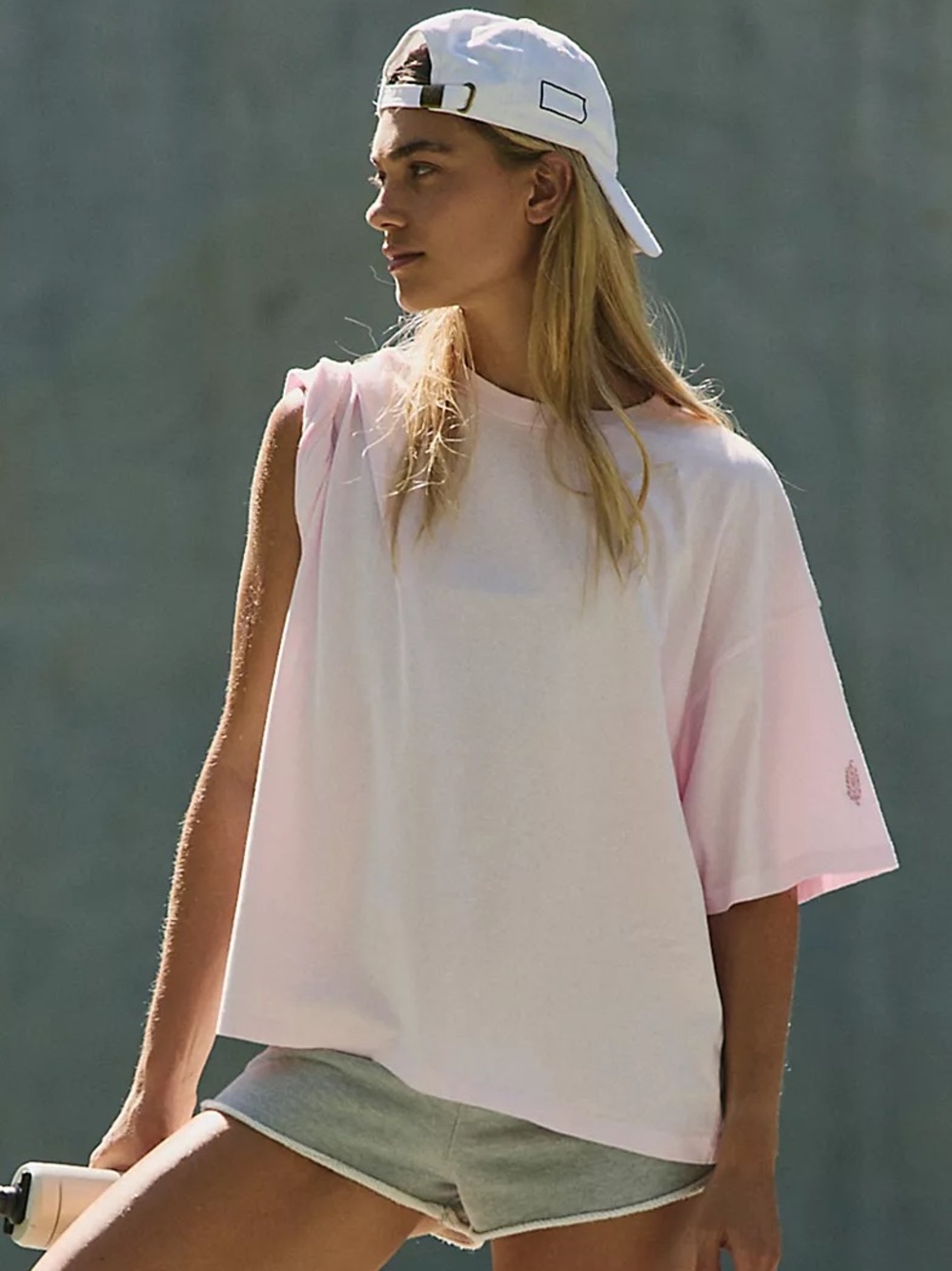 NWT Free People x FP Movement Tackle Tee in Powder Pink